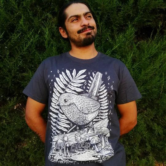 POLERA MANGA CORTA GRIS CHUCAO