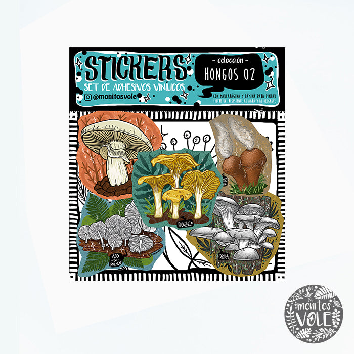 SET STICKERS HONGOS 02
