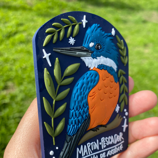 Imán de PVC Soft – Martín Pescador | Región de Aysén