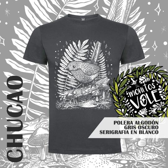 POLERA MANGA CORTA GRIS CHUCAO