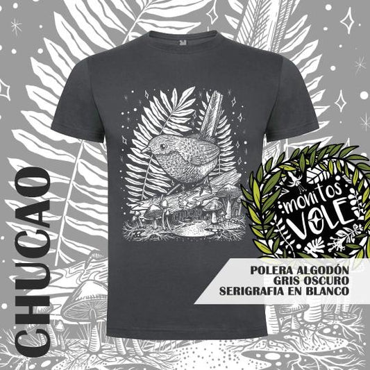 POLERA MANGA CORTA GRIS CHUCAO