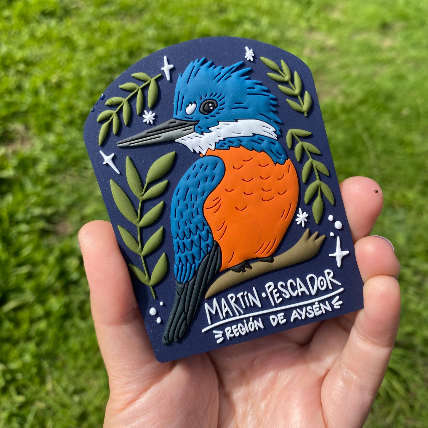 Imán de PVC Soft – Martín Pescador | Región de Aysén